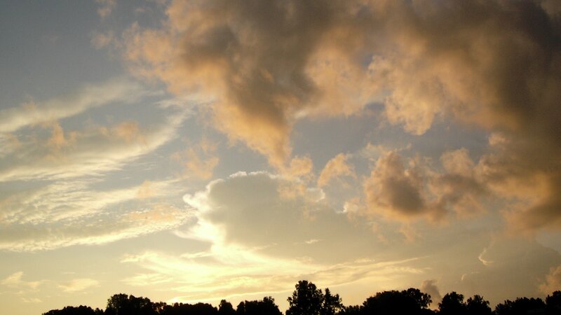 sunset sky with clouds