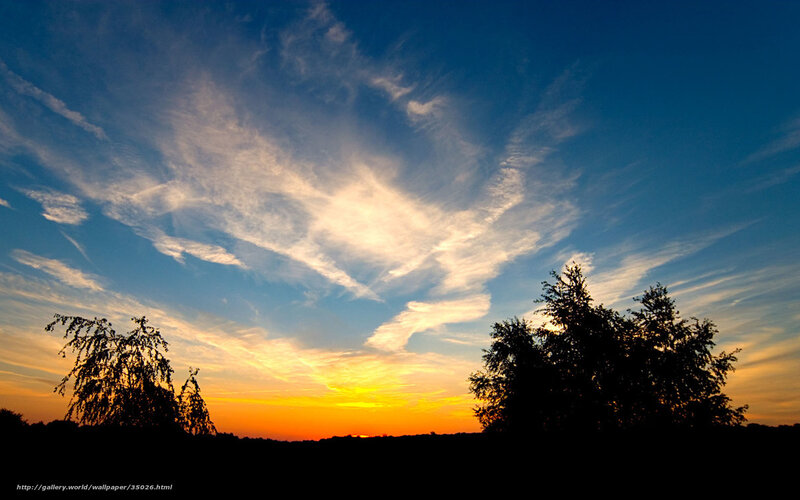 Sunset sky with clouds