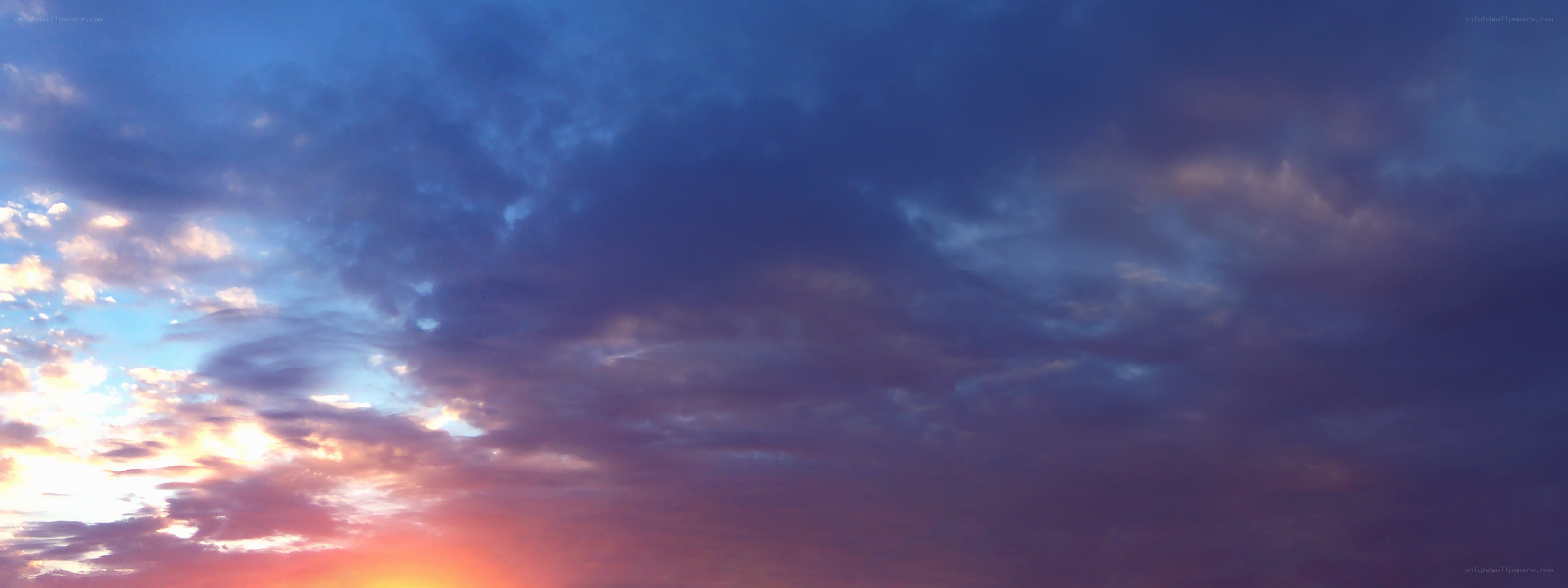 sunset sky with clouds