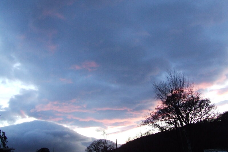 sunset sky with clouds