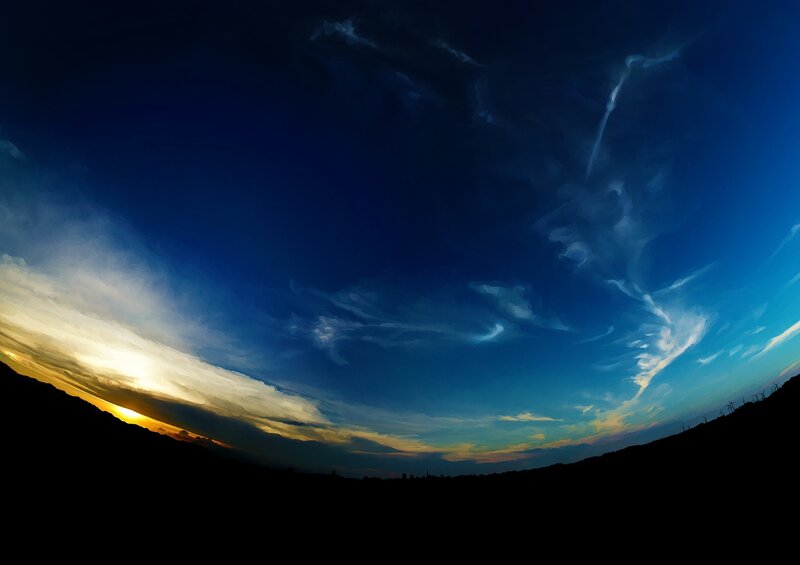 Sunset sky with clouds