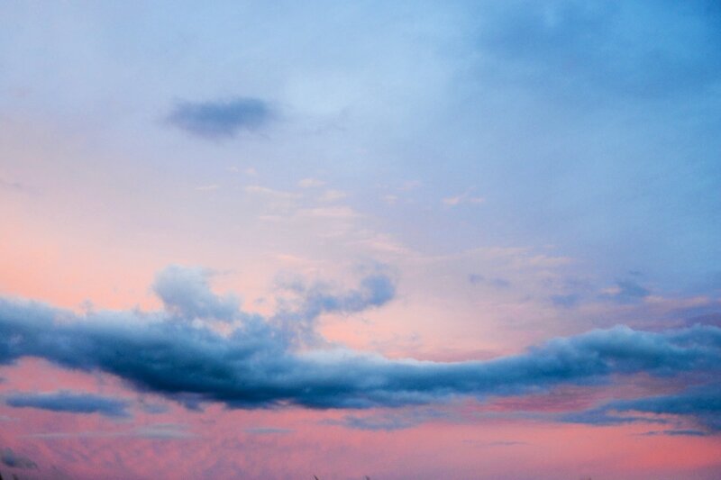 sunset sky with clouds