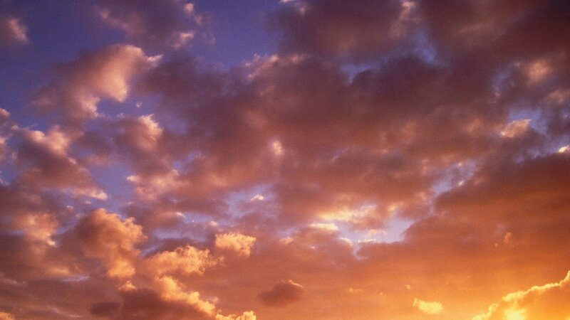 sunset sky with clouds