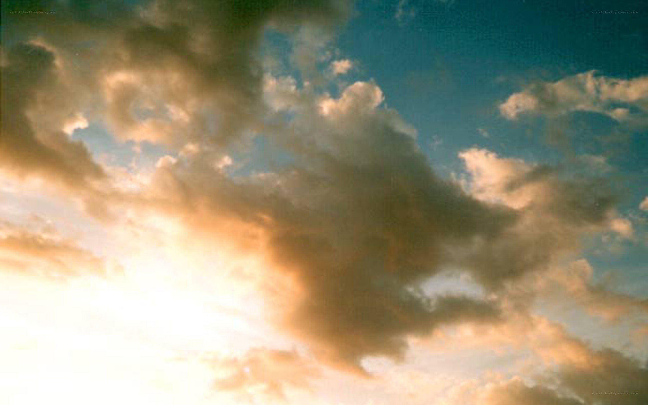 sunset sky with clouds