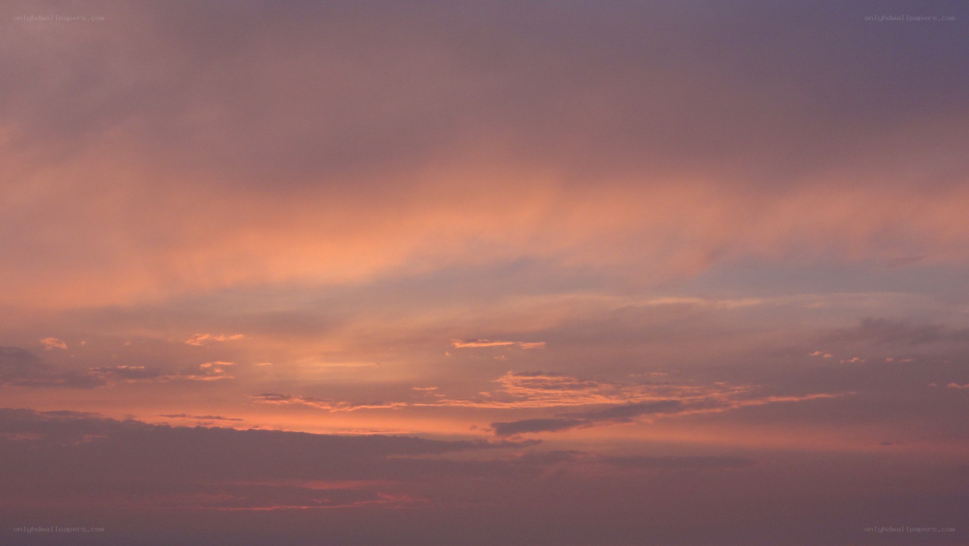 sunset sky with clouds