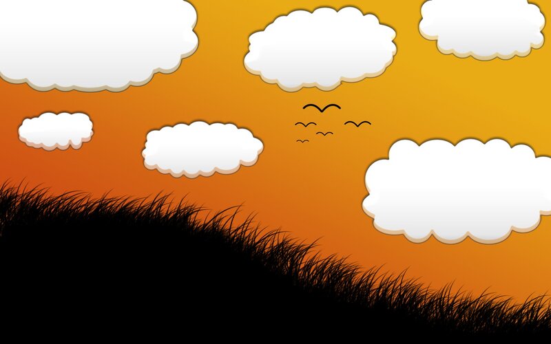 sunset sky with clouds