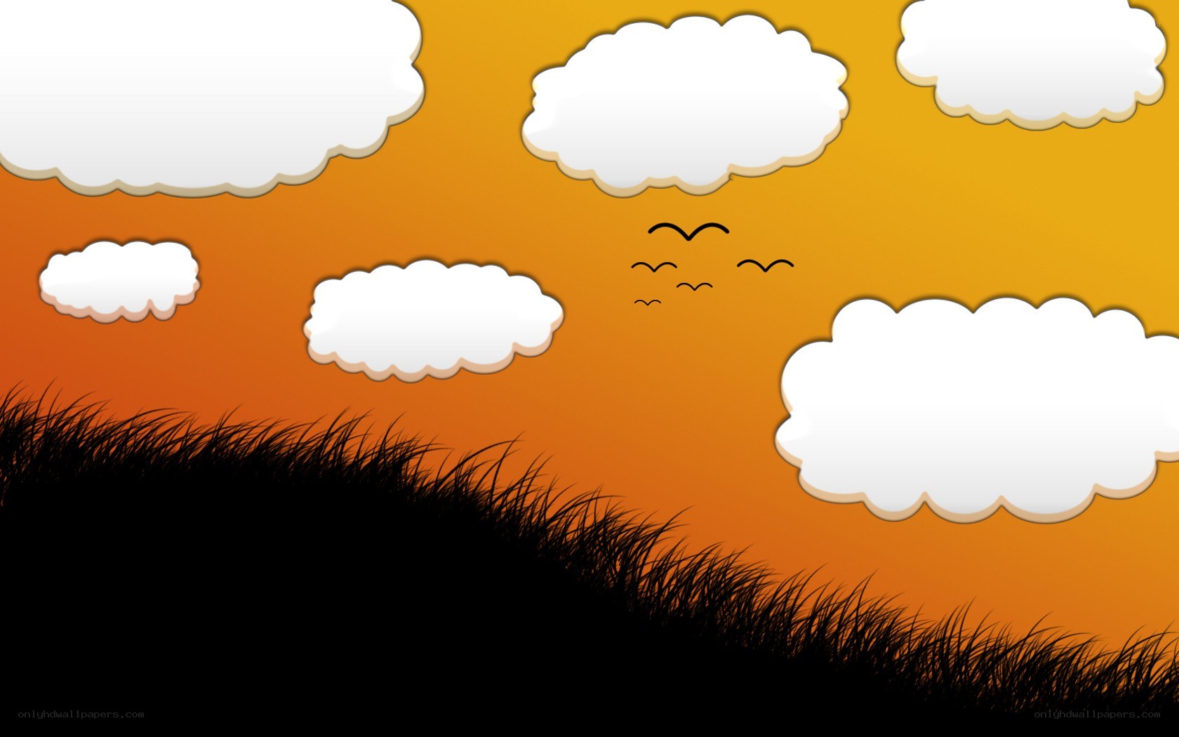 sunset sky with clouds