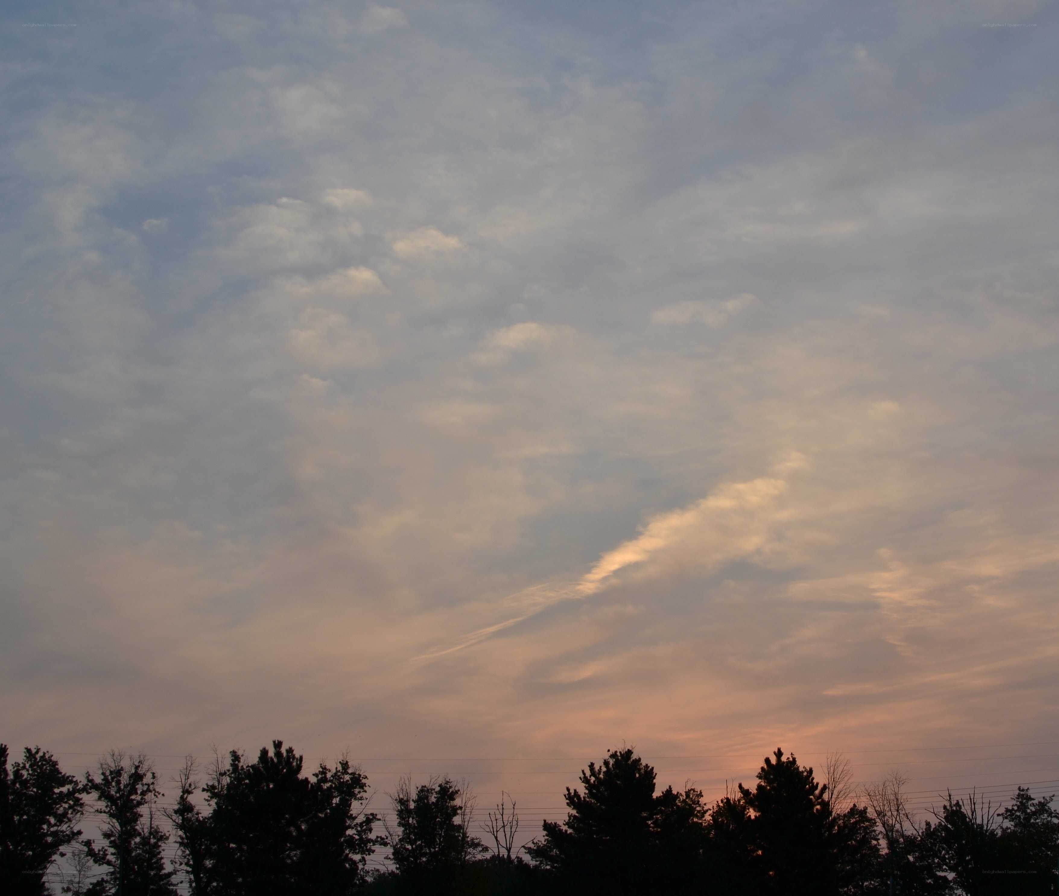 sunset sky with clouds