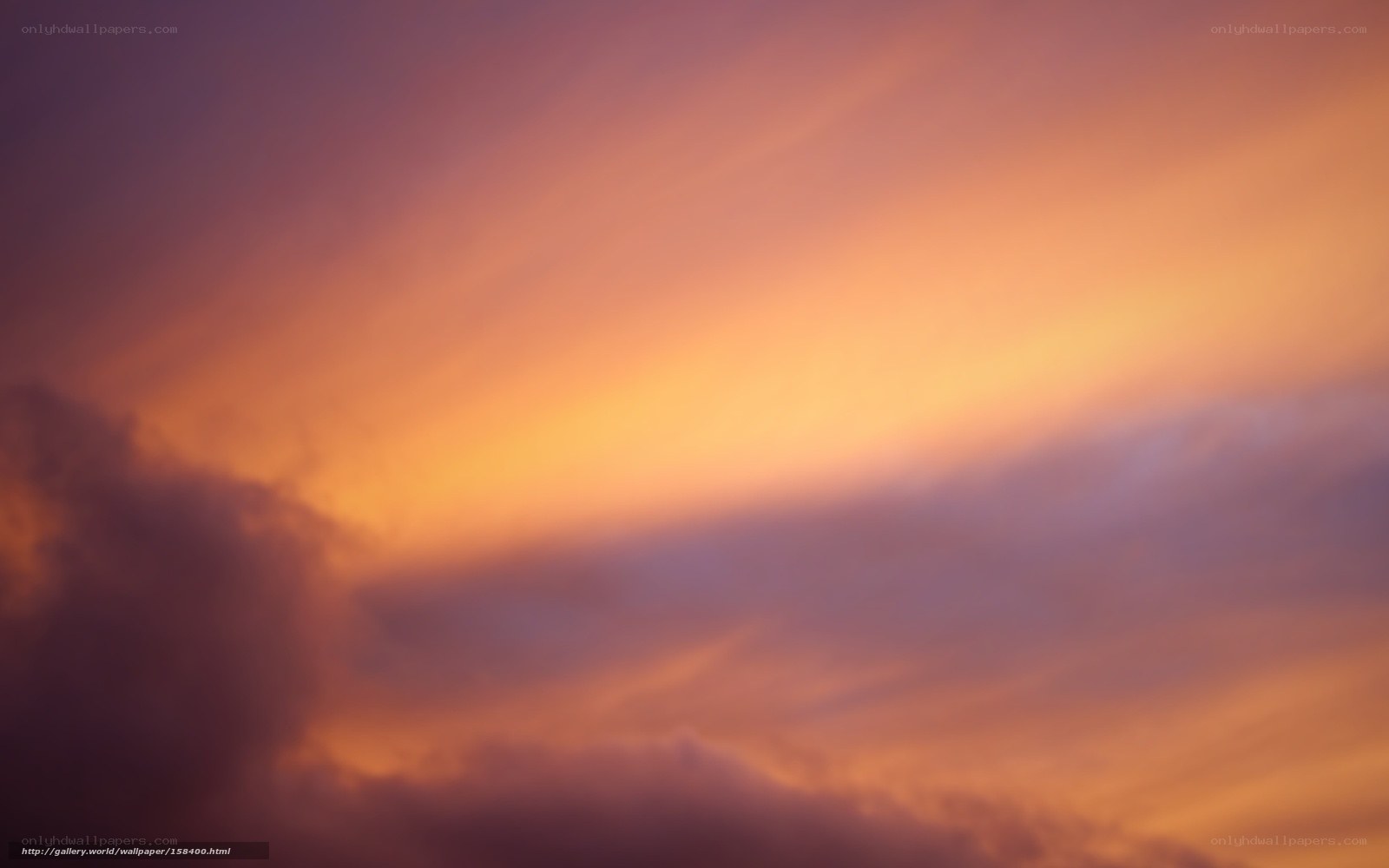 Sunset sky with clouds