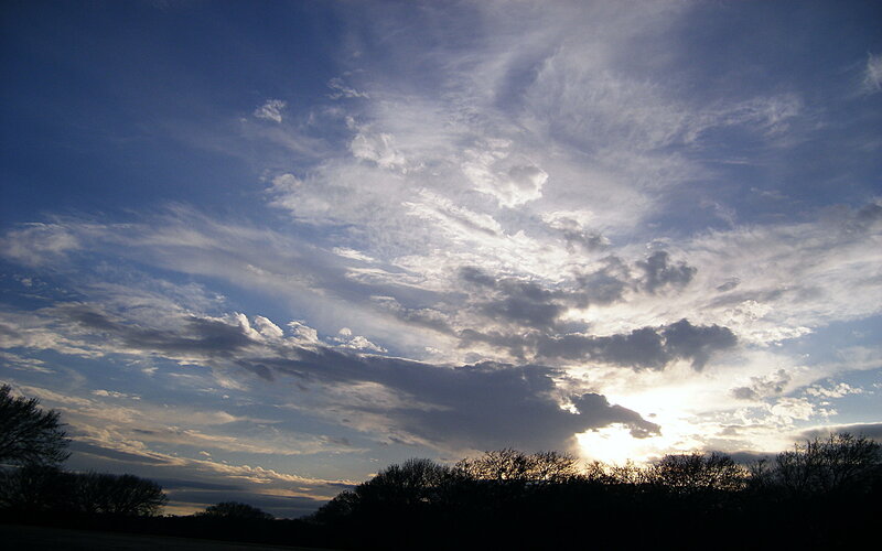 Sunset sky with clouds