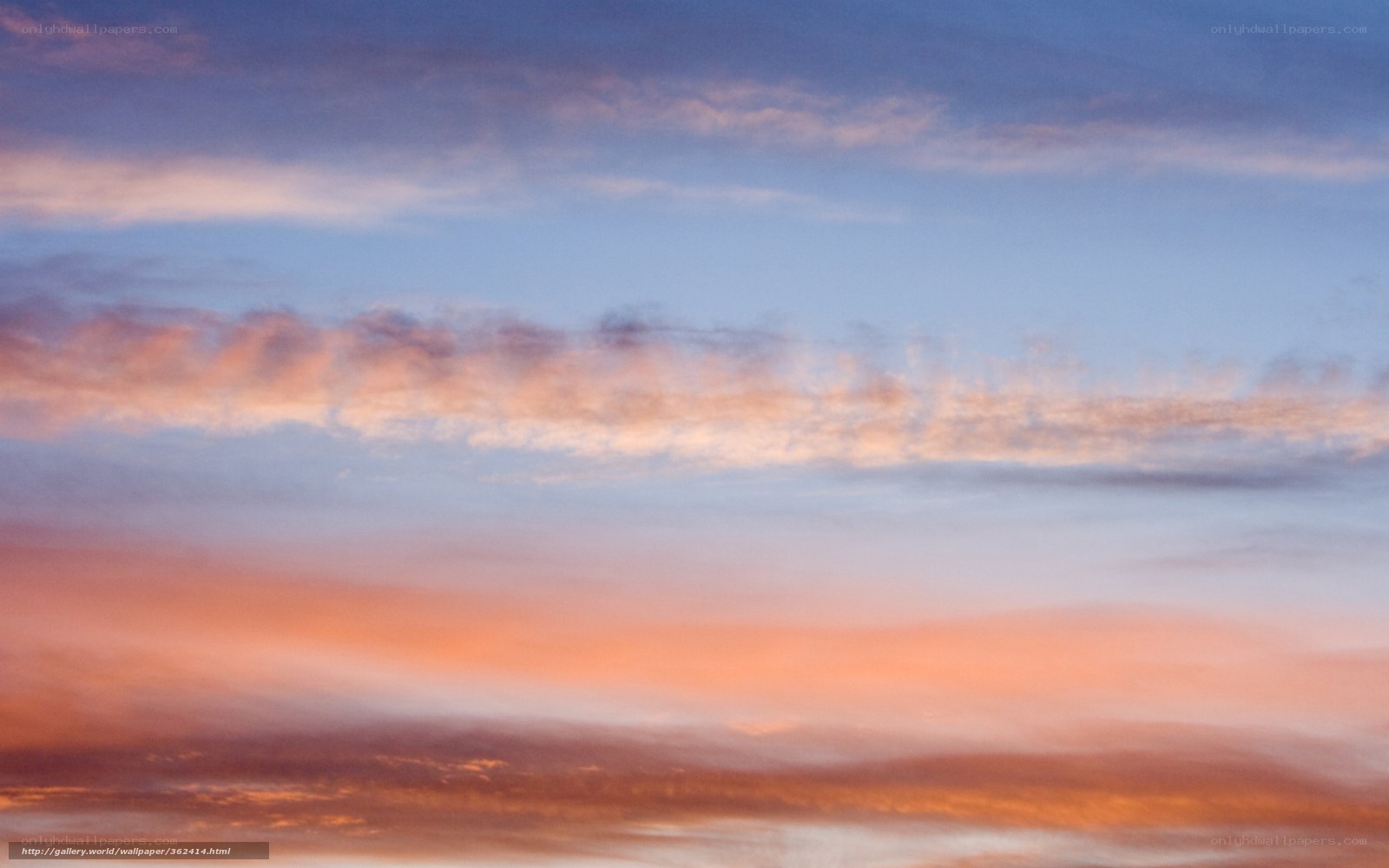 Sunset sky with clouds