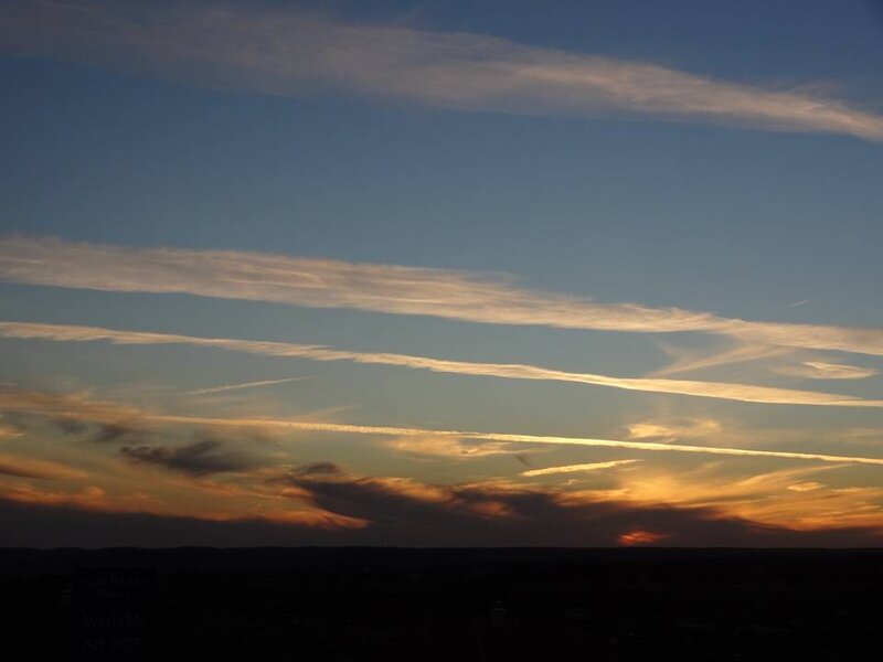 Sunset Sky with Clouds — Blue, Serene