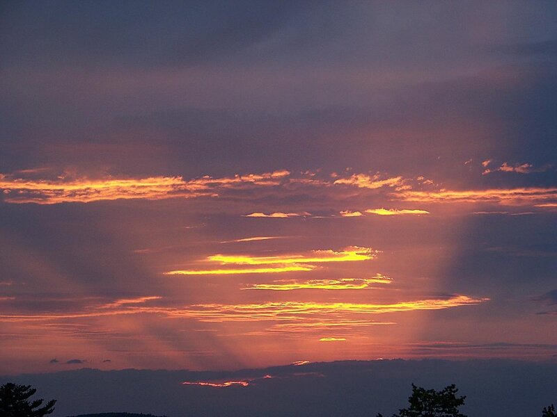 Sunset Sky with Clouds — Orange, Dramatic