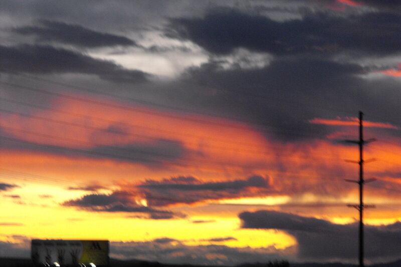 Sunset Sky with Clouds — Orange