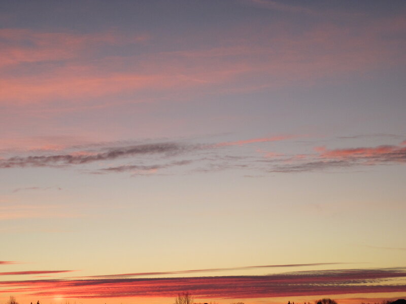Sunset Sky with Clouds — Pink