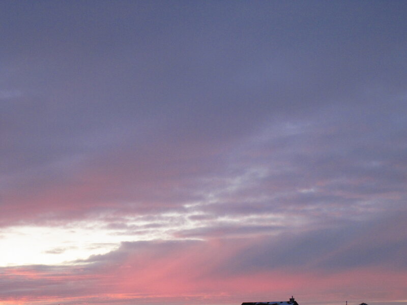 Sunset Sky with Clouds — Purple, Serene