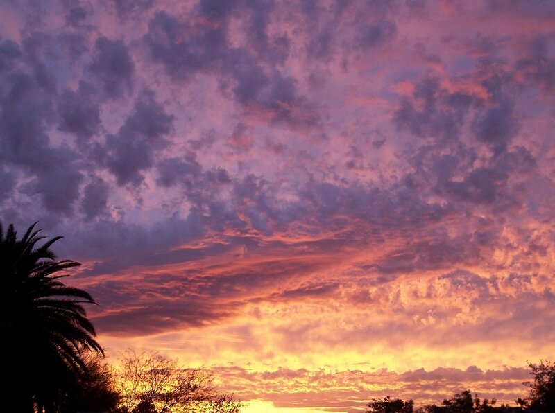 Sunset Sky with Clouds — Purple