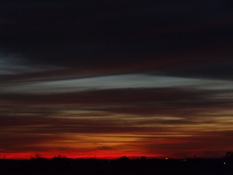 Sunset Sky with Clouds — Red, Dramatic, Photograph, Horizon, Silhouette
