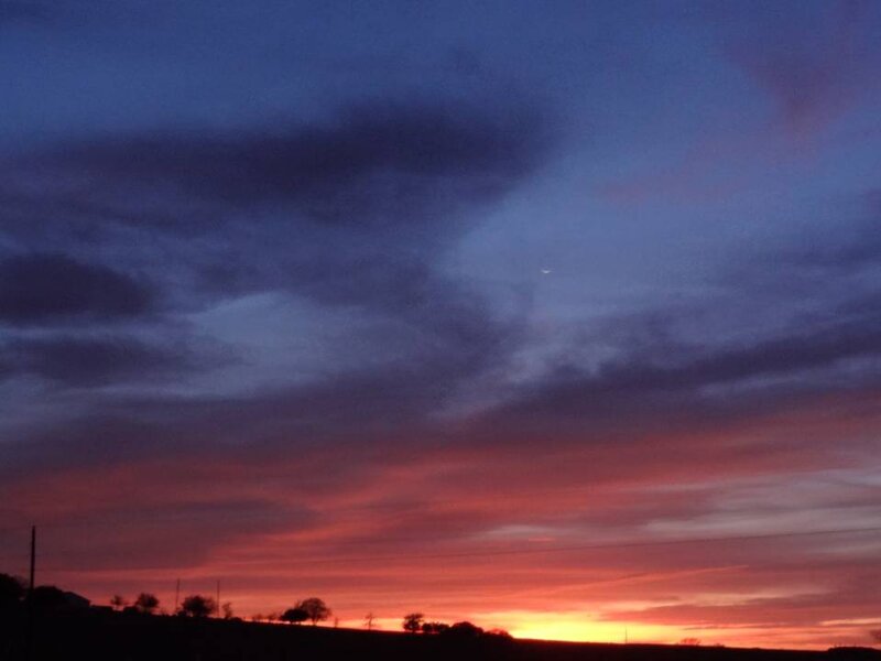 Sunset Sky with Moon