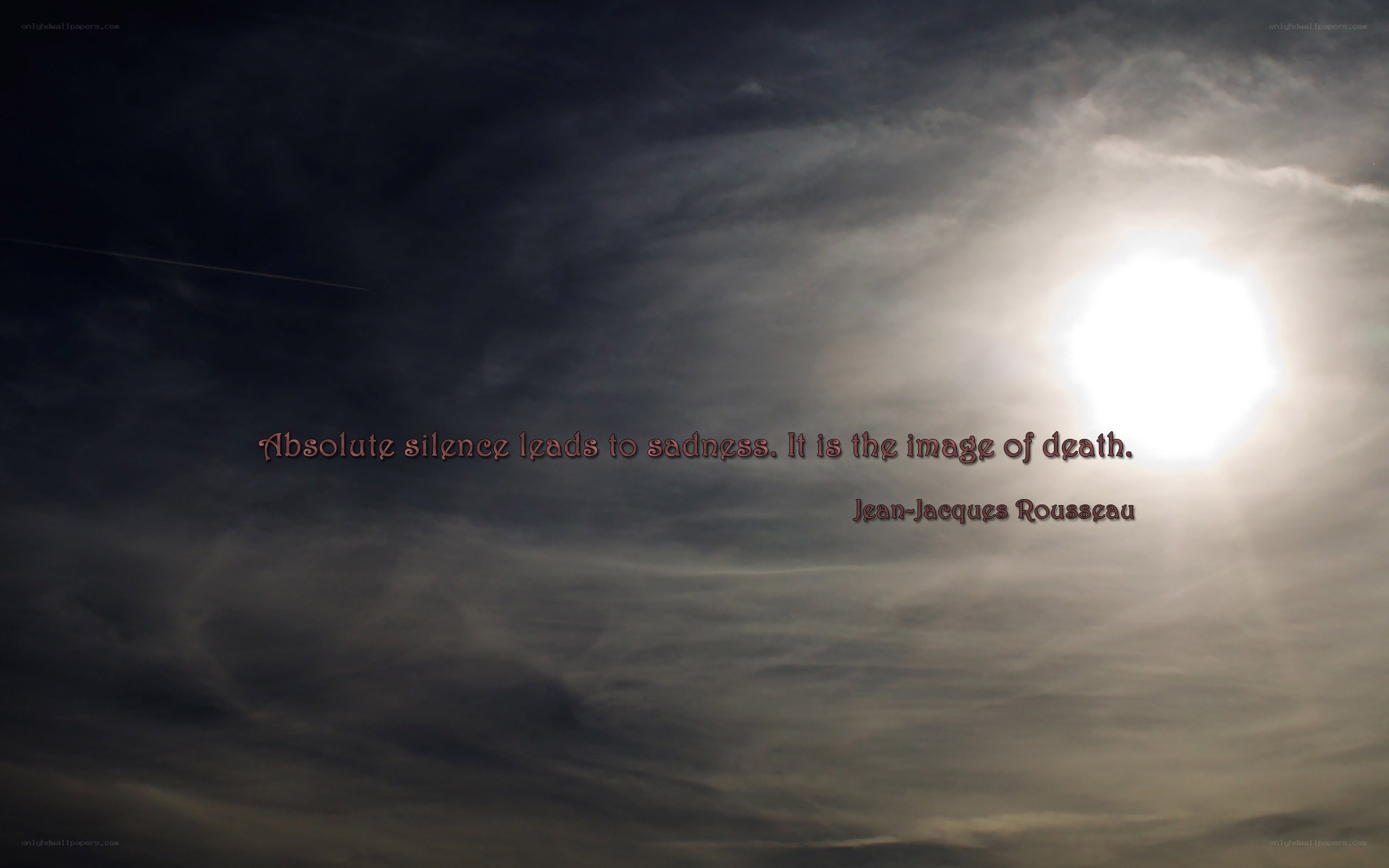 Sunset sky with quote