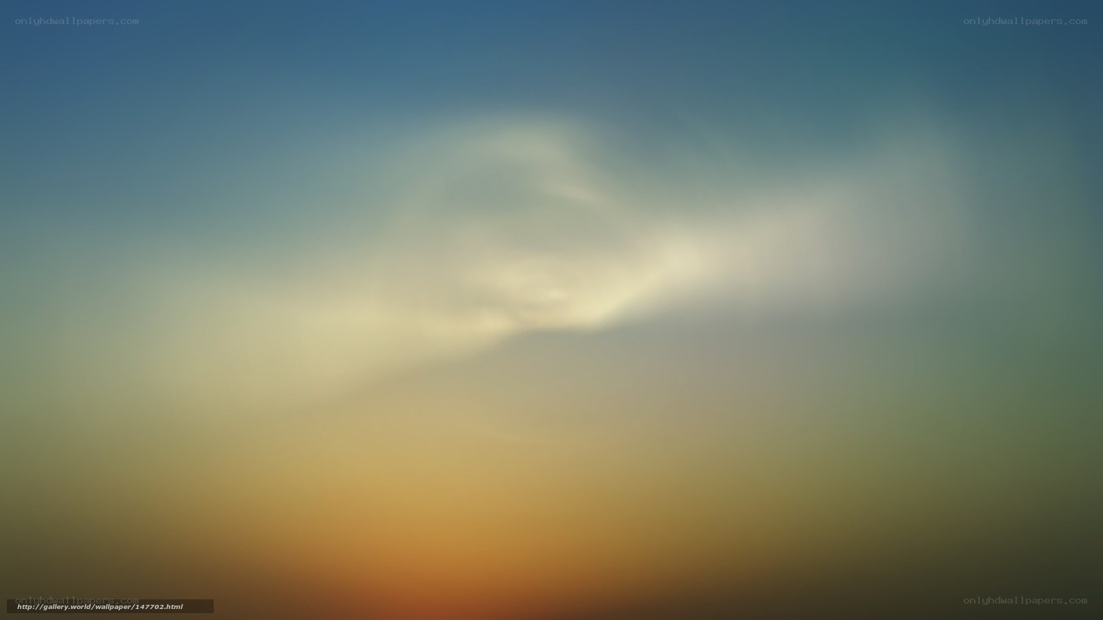 Sunset sky with soft clouds