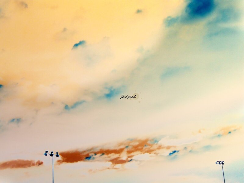 sunset sky with text