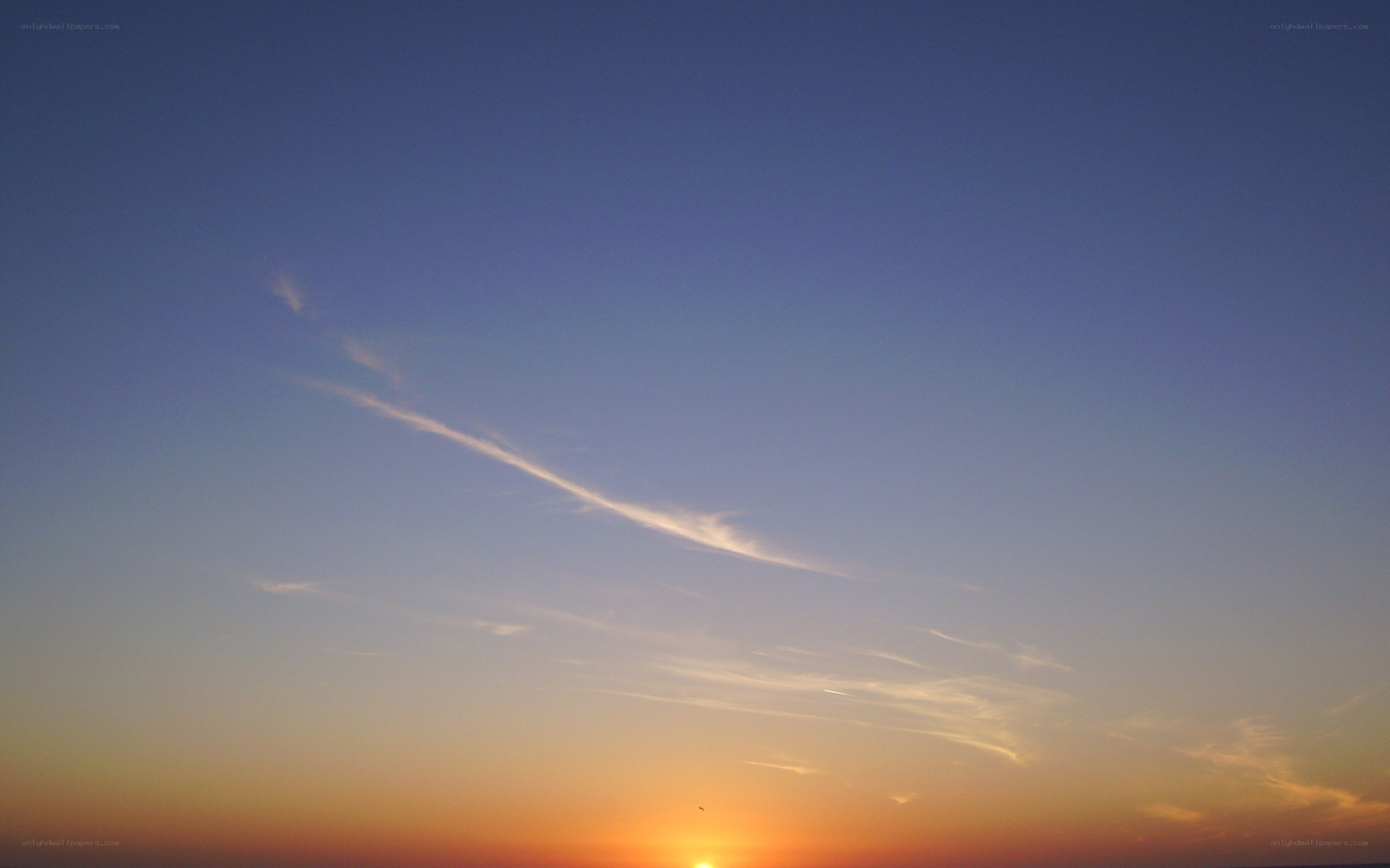 sunset sky with wispy clouds