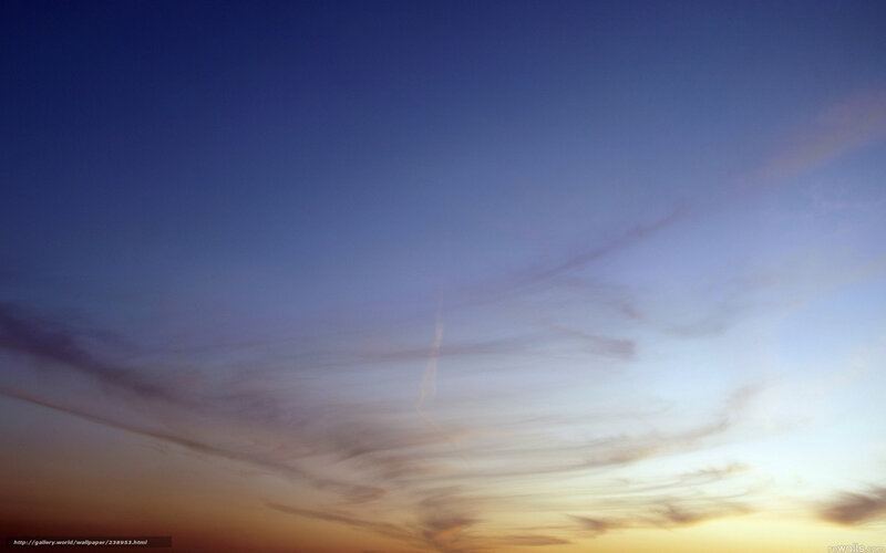 Sunset sky with wispy clouds