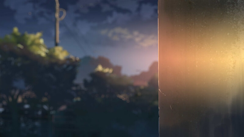 sunset through a window