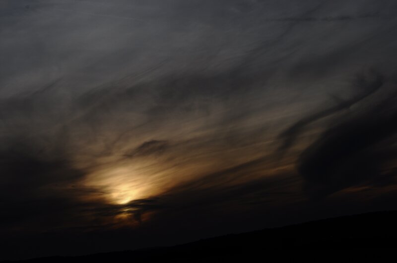 Sunset Through Clouds — Black