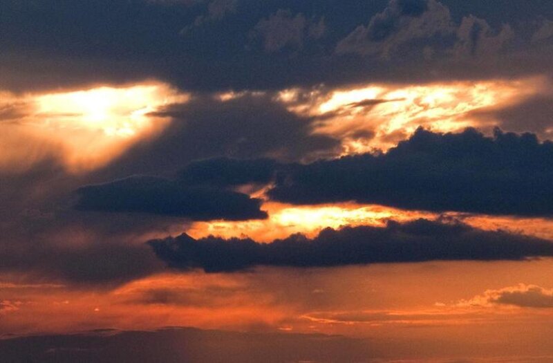 Sunset Through Clouds — Orange