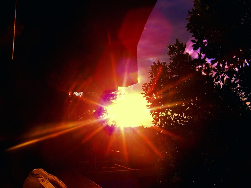 Sunset through the archway