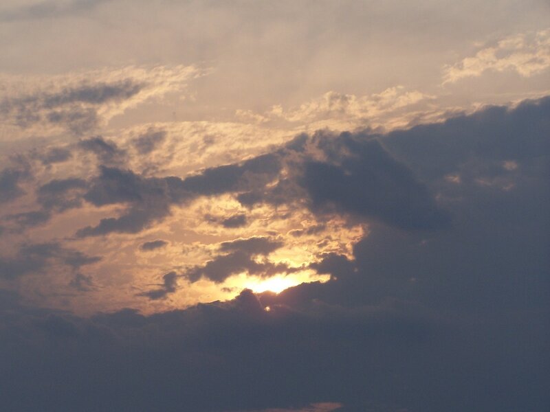 Sunset through the clouds