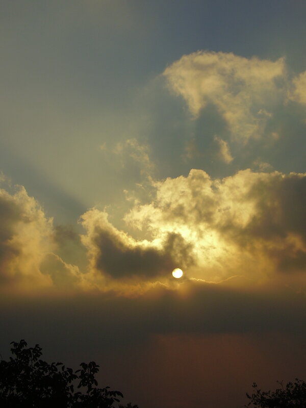 Sunset through the clouds