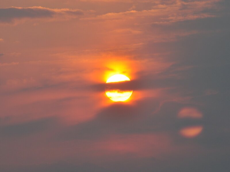 Sunset through the clouds
