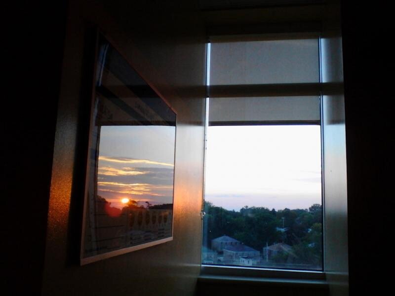 Sunset Through Window — Orange, Calm