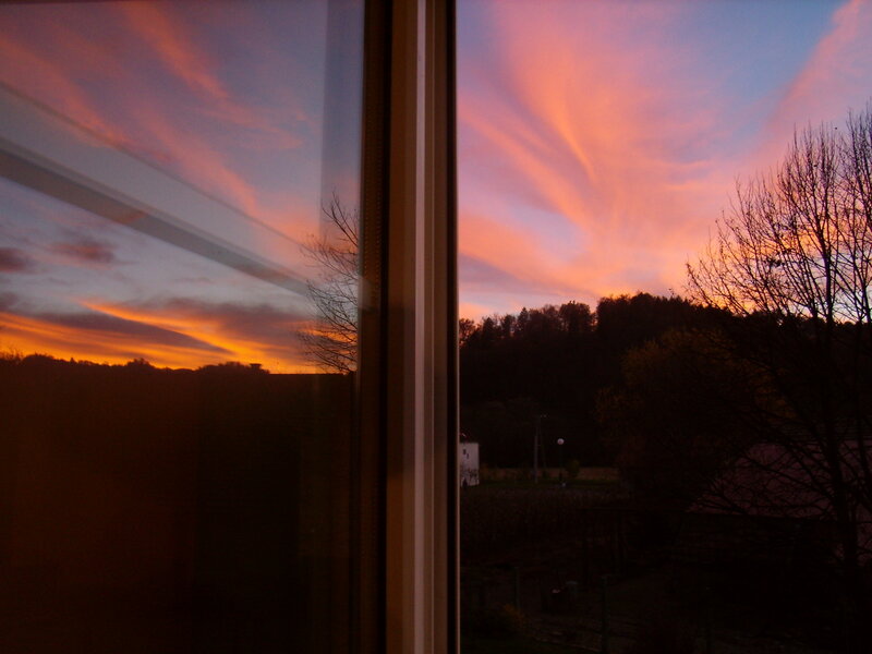 Sunset Through Window — Orange