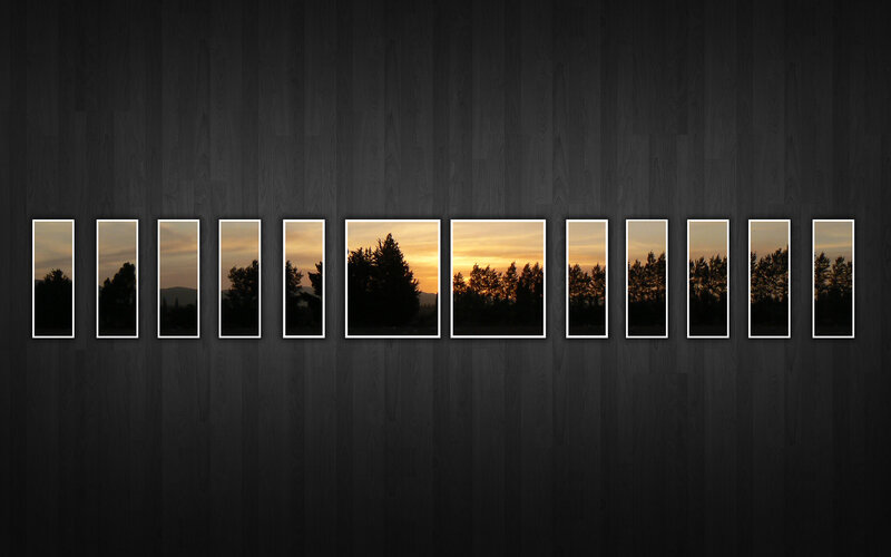 Sunset time-lapse collage