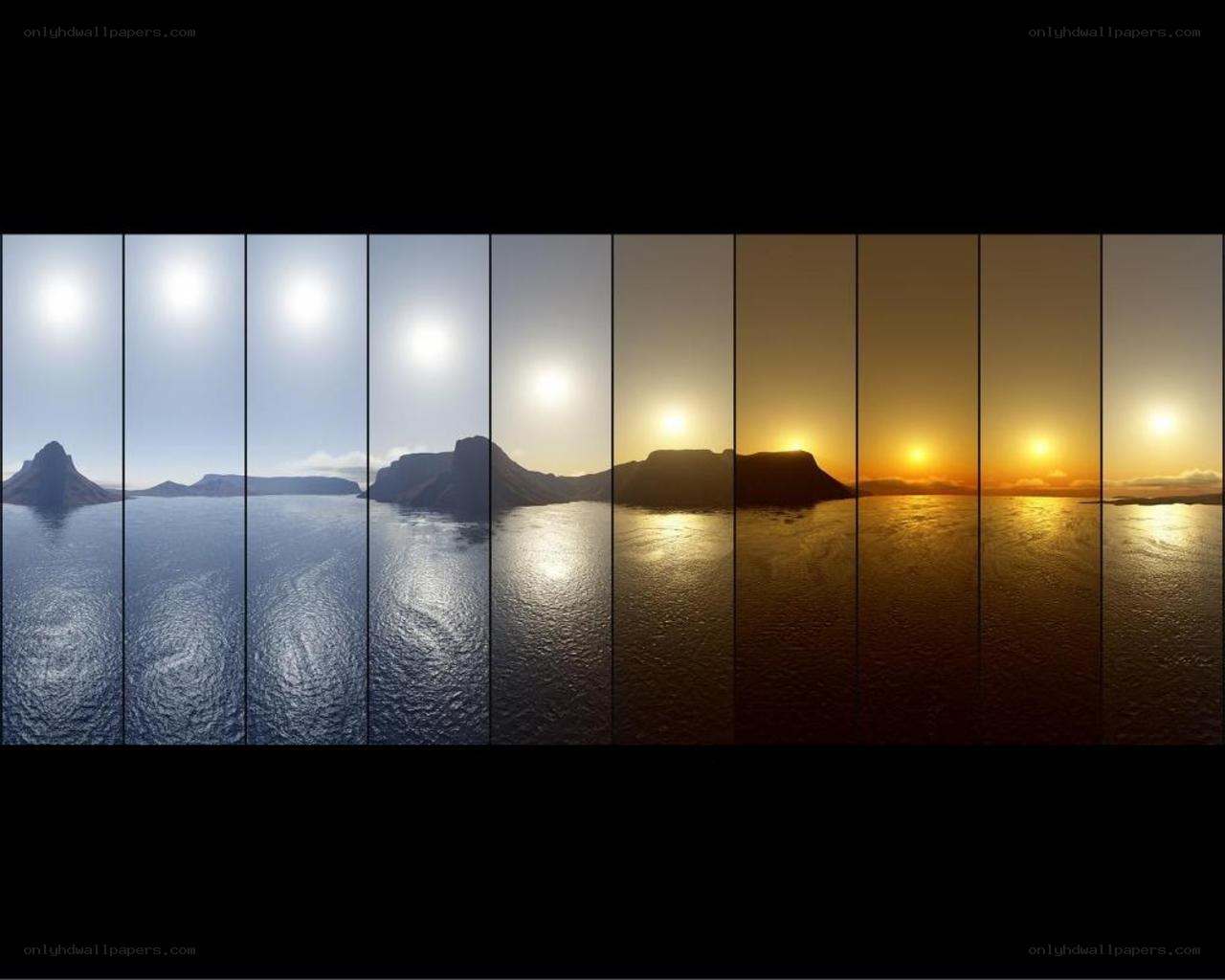 Sunset time-lapse sequence