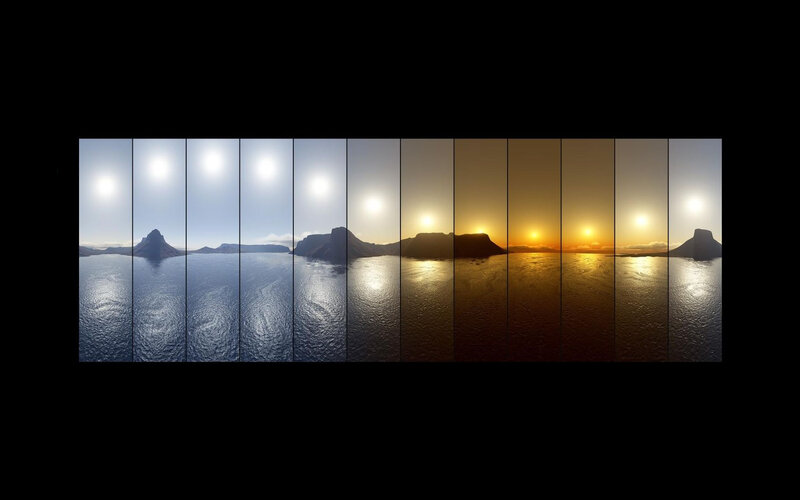 Sunset time-lapse sequence