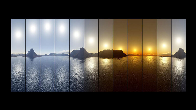 Sunset time-lapse sequence