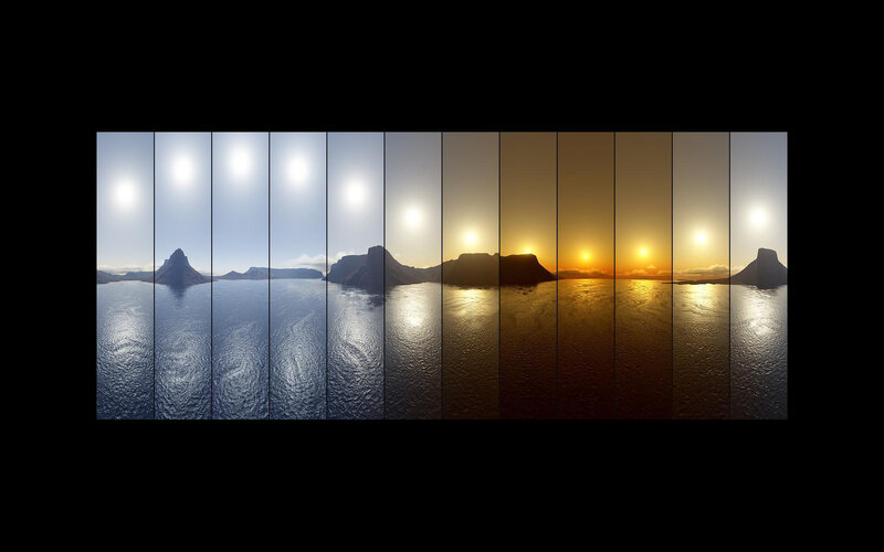 Sunset time-lapse sequence