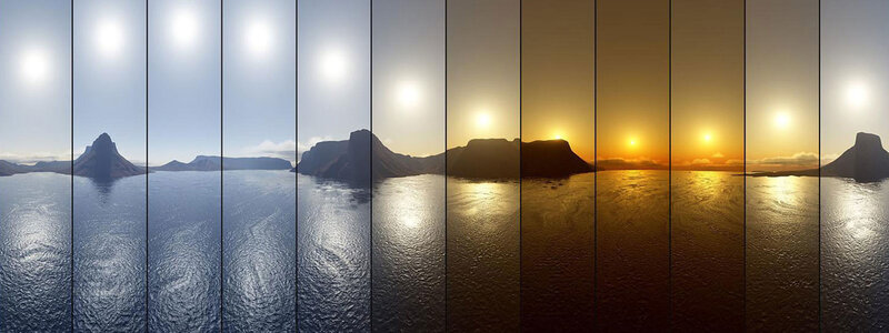 Sunset time-lapse sequence