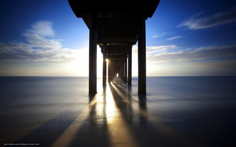 Sunset under a pier