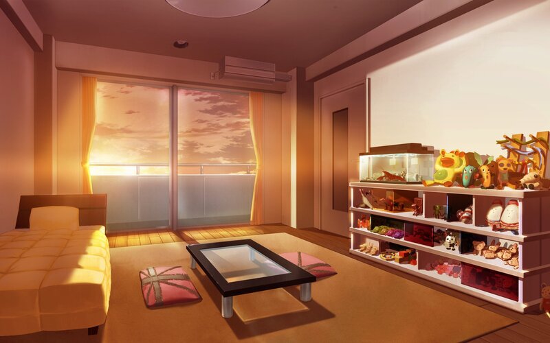 Sunset view from a cozy room