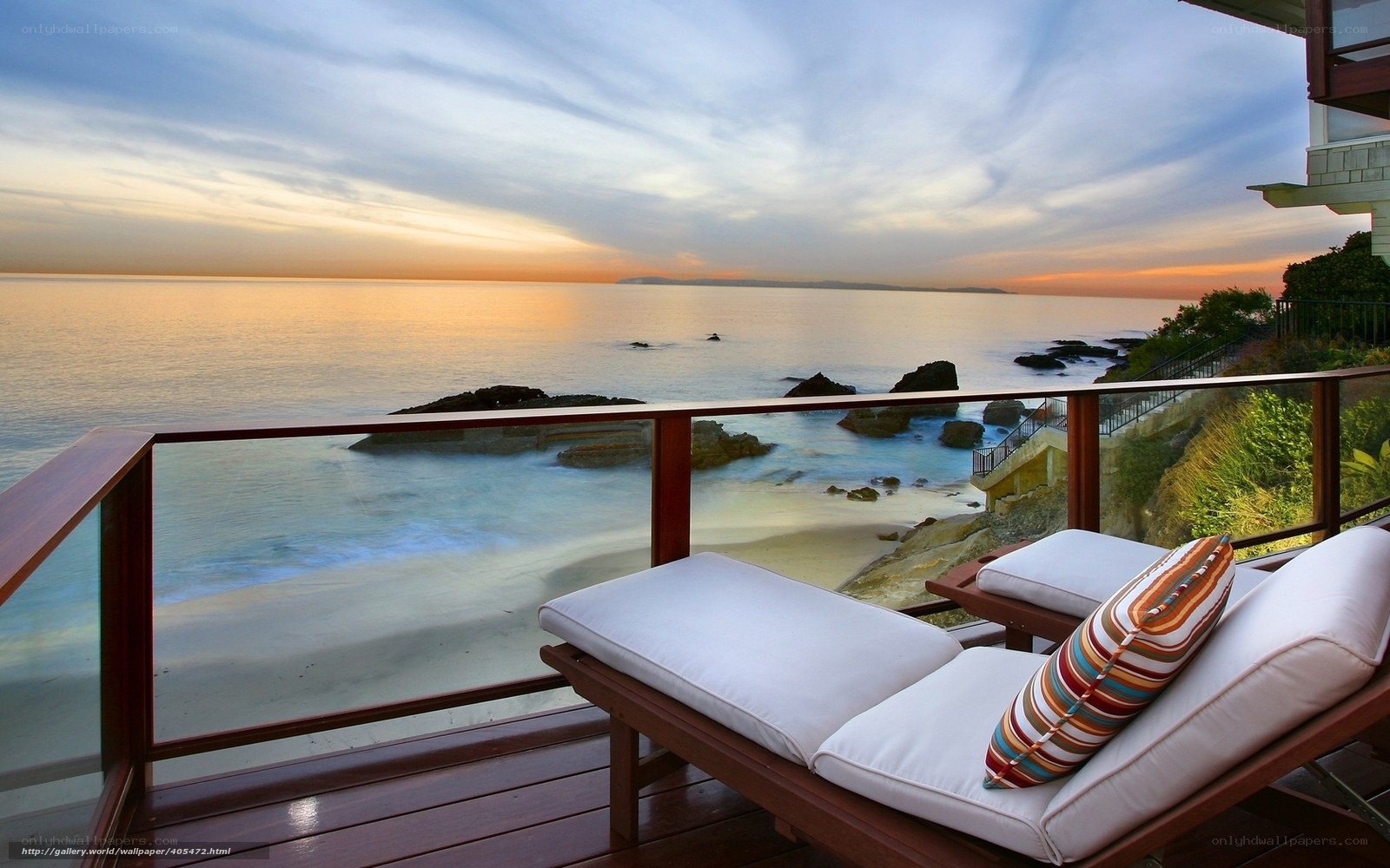 Sunset view from balcony