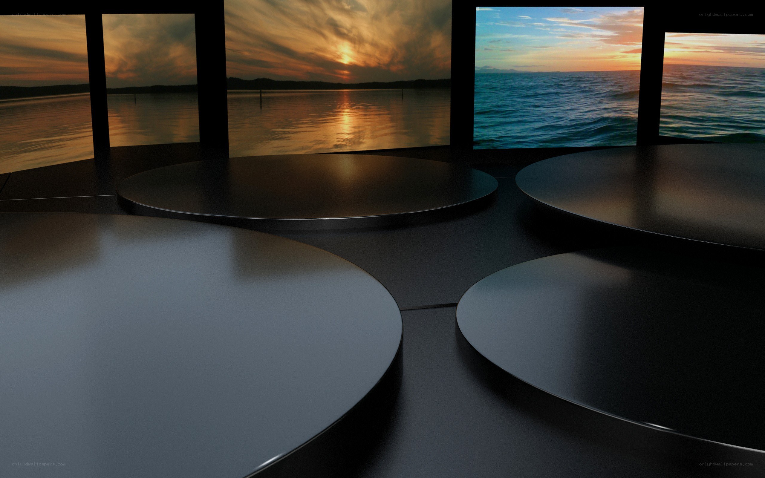 sunset views in a modern space
