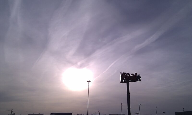 Sunset with billboards
