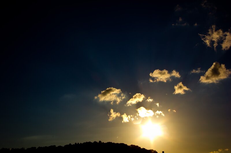 Sunset with clouds