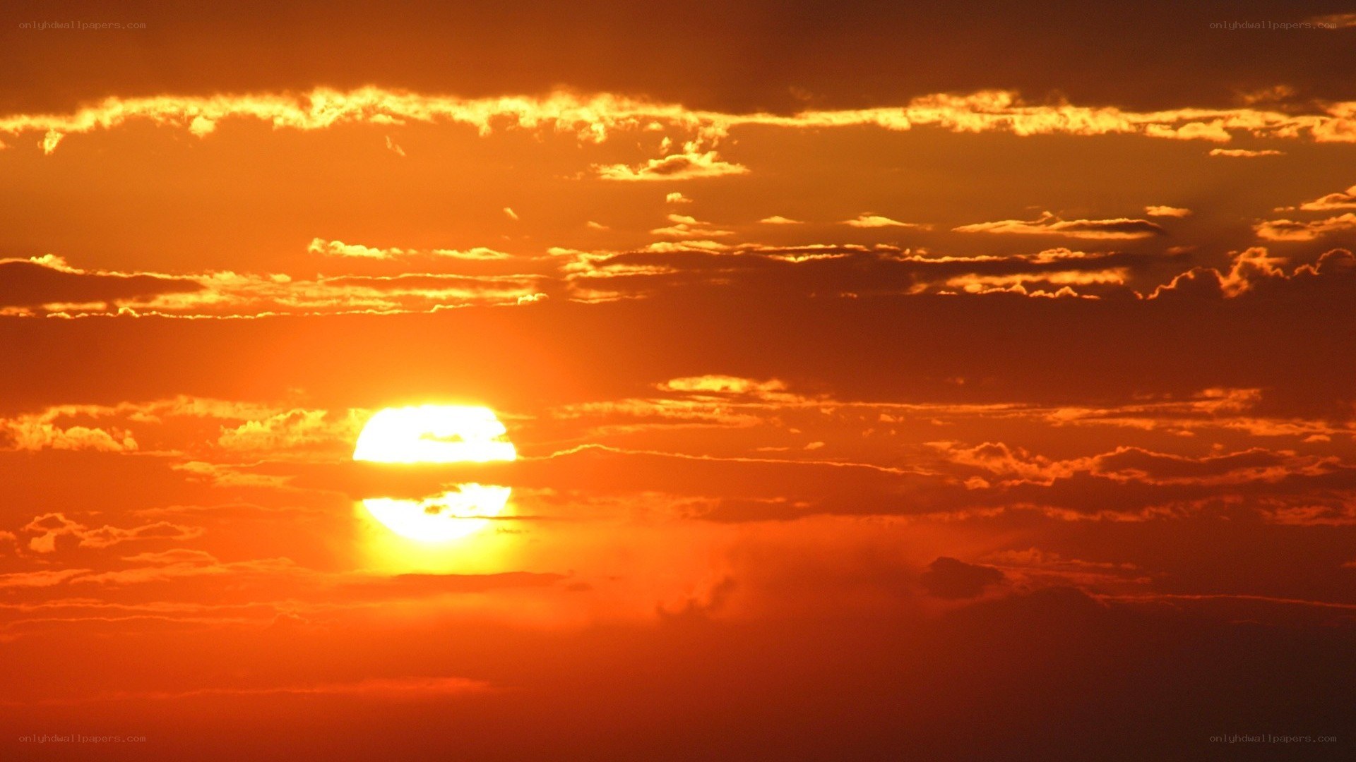 Sunset with clouds
